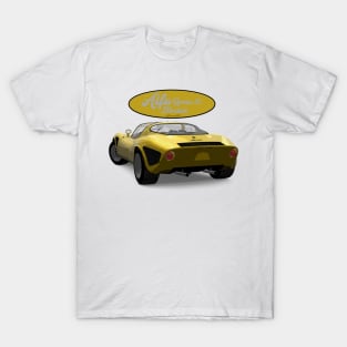 Alfa Romeo 33 stradale Yellow Back T-Shirt